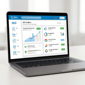 SEO vs Google Ads digital marketing strategy dashboard