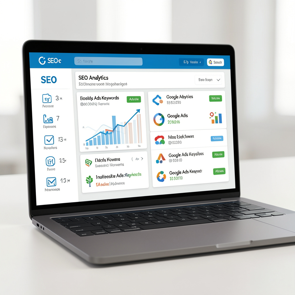 SEO vs Google Ads digital marketing strategy dashboard